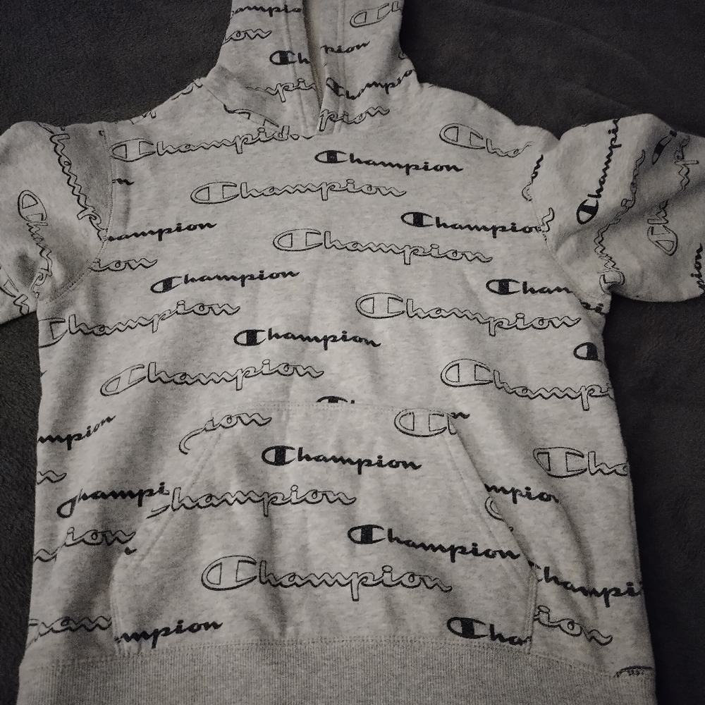 Champion hoodie. Kids size large